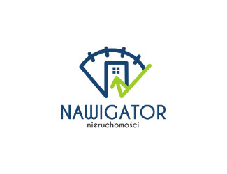 Projekt graficzny logo dla firmy online nawigator nieruchomości